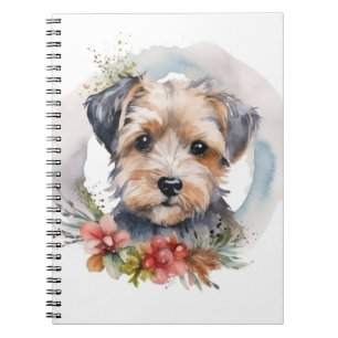 Yorkipoo julkrans Festiv valp Anteckningsbok
