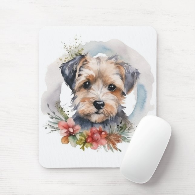 Yorkipoo julkrans Festiv valp Musmatta (Med mus)
