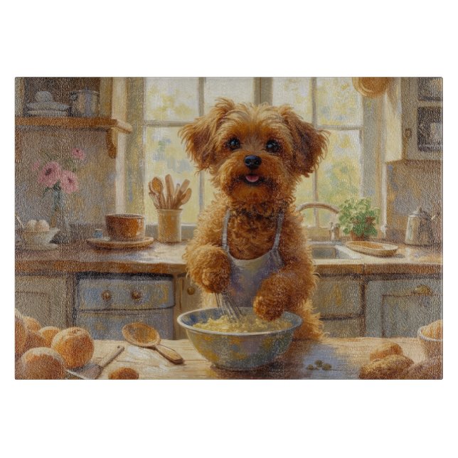 Yorkipoo lagar mat i köket (Framsidan)