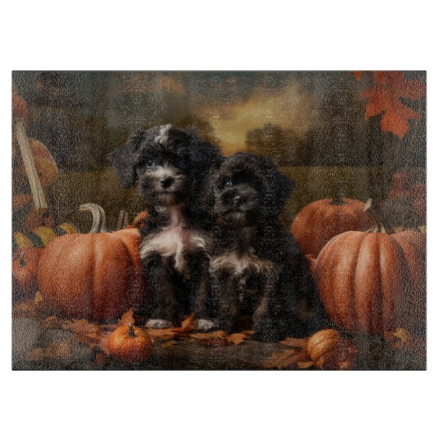 Yorkipoo Puppy Autumn Delight Pumpkin (Framsidan)