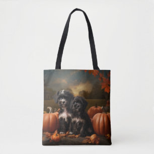 Yorkipoo Puppy Autumn Delight Pumpkin Tygkasse
