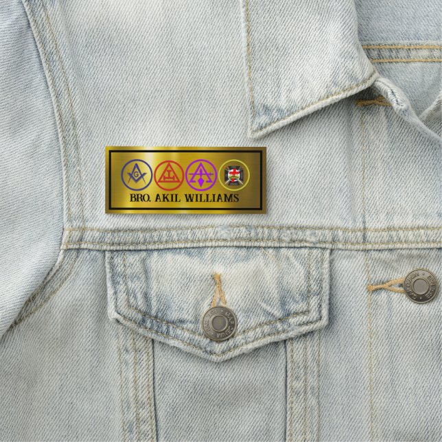 Yorkrite mason namnbricka (På plats)