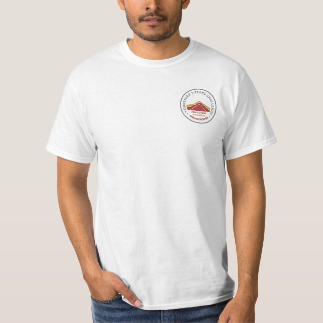 Yorkshire 3 Peaks Challenge Hiking Route T Shirt (Framsida)