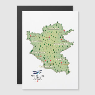 Yorkshire Dales England karta