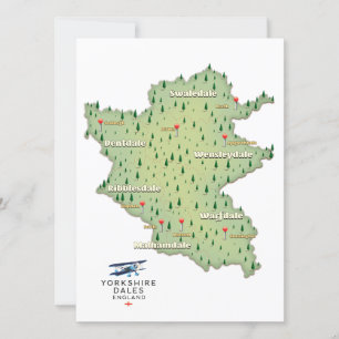 Yorkshire Dales England karta