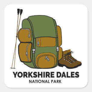 Yorkshire Dales National Park Backpack Fyrkantigt Klistermärke