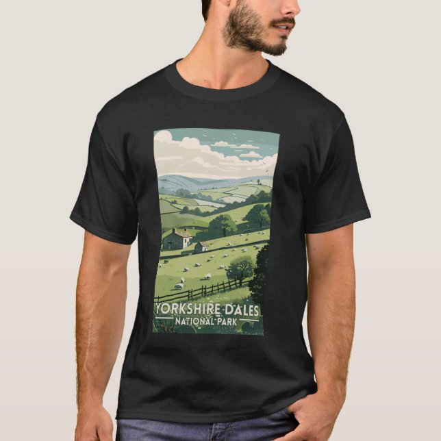 Yorkshire Dales National Park England Malham C T Shirt (Framsida)