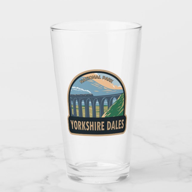 Yorkshire Dales National Park England Vintage Glaskopp (Framsida)