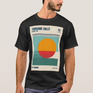 Yorkshire Dales National Park Retro Travel Art T Shirt