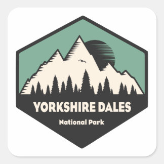 Yorkshire Dales nationalpark Fyrkantigt Klistermärke