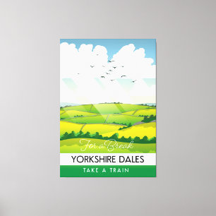 Yorkshire Dales reseaffisch. Canvastryck