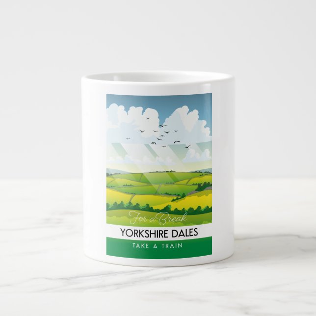 Yorkshire Dales reseaffisch. Jumbo Mugg (Framsidan)