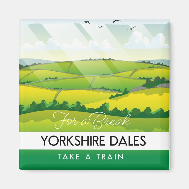 Yorkshire Dales resebroschyr. Magnet (Framsidan)