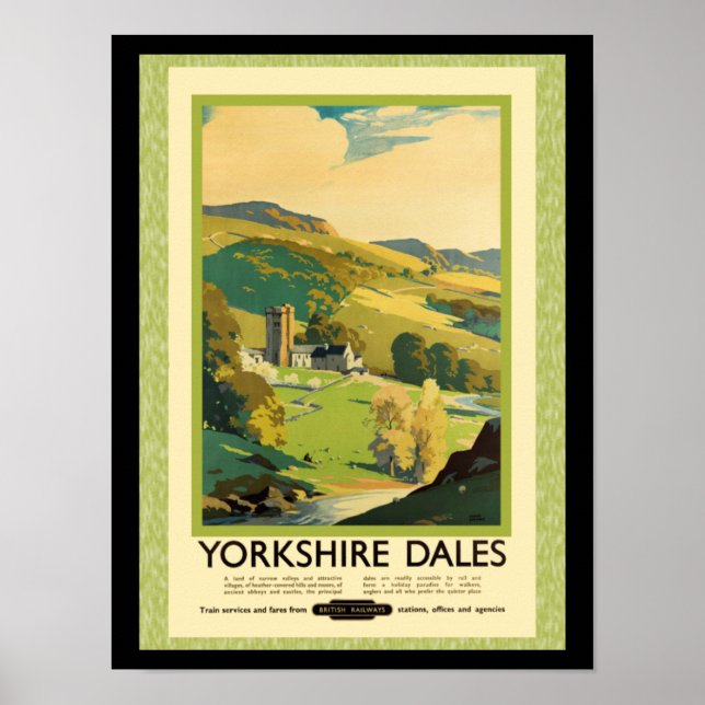 Yorkshire Dales Travel Poster (Framsidan)