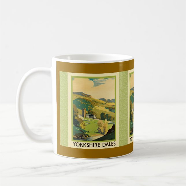 Yorkshire Dales Travel Poster Kaffemugg (Vänster)