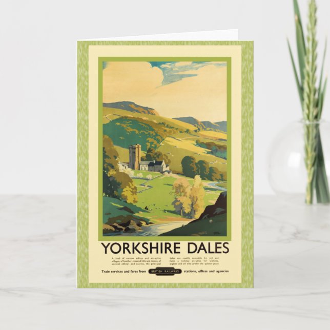 Yorkshire Dales Travel Poster Kort (Framsida)