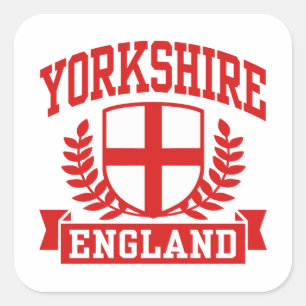 Yorkshire England Fyrkantigt Klistermärke