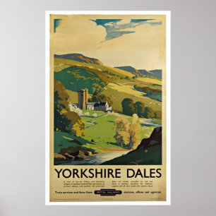 Yorkshire England - vintage resoraffischer Poster