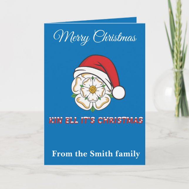 Yorkshire Jul släkt Ell Det är jul Kort (Framsida)