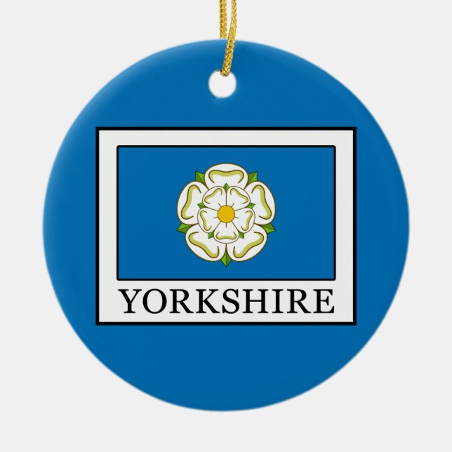 Yorkshire län England Julgransprydnad Keramik (Framsidan)