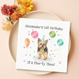 Yorkshire Lets Hund Födelsedagsfest Pappersservett