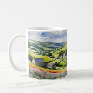 ’Yorkshire Meadowsong’ Landscape Yorkshire Dales Kaffemugg