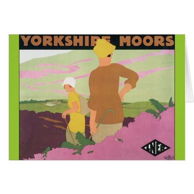 Yorkshire Moors Hälsningskort (Framsidan Horizontal)