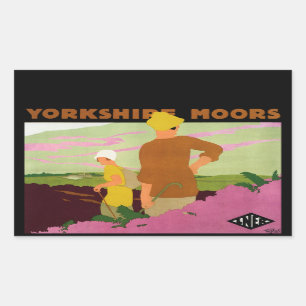 Yorkshire Moors Rektangulärt Klistermärke