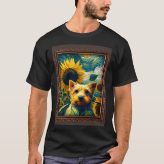 Yorkshire Painting Solros Flower Mamma Women Flor T Shirt