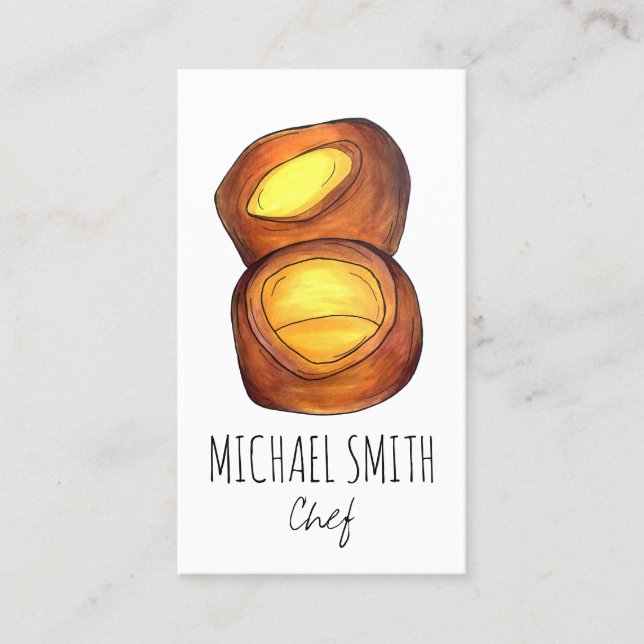 Yorkshire Pudding North England UK Food British Visitkort (Framsida)