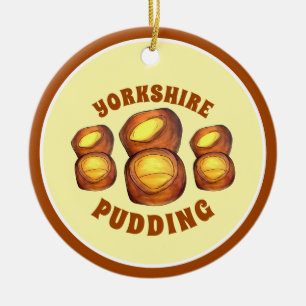 Yorkshire Pudding Söndag Roast UK Food Julgransprydnad Keramik