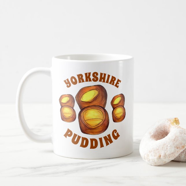 Yorkshire Pudding Söndag Roast UK Food Kaffemugg (Med munk)