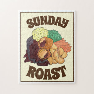 Yorkshire Pudding Söndag Roast UK Food Pussel