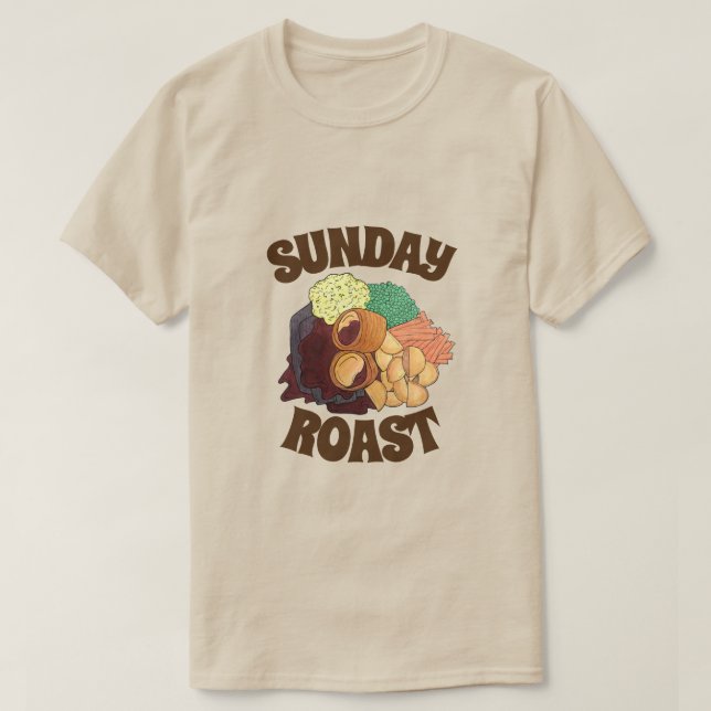 Yorkshire Pudding Söndag Roast UK Food T Shirt (Design framsida)