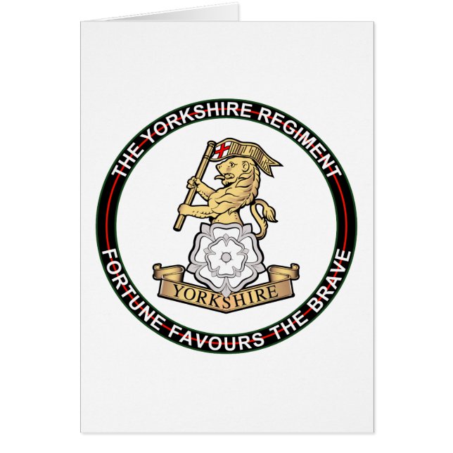 Yorkshire Regiment Hälsningskort (Framsidan)