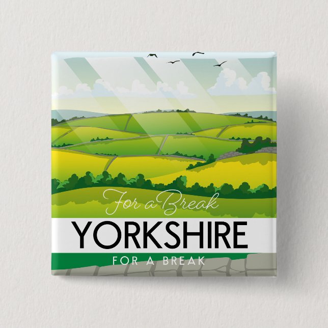 Yorkshire-reseaffischaffisch, storkaffe mugg magne knapp (Framsida)