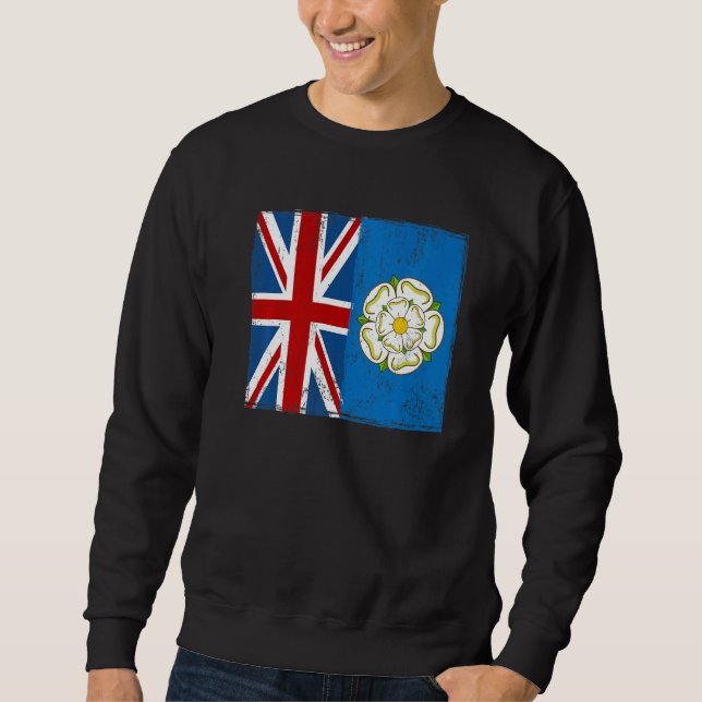 Yorkshire-rötter & brittisk odlad idé med ros från lång ärmad tröja (Framsida)