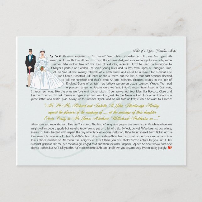 Yorkshire Script Vykort (Framsida)