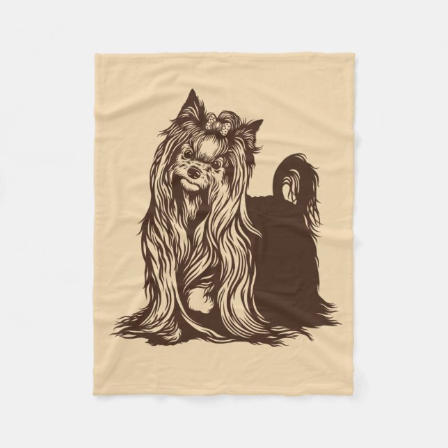 yorkshire skräcker fleecefilt (Framsidan)