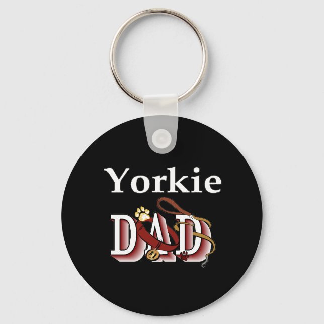Yorkshire skräcker pappa Keychain Nyckelring (Framsida)