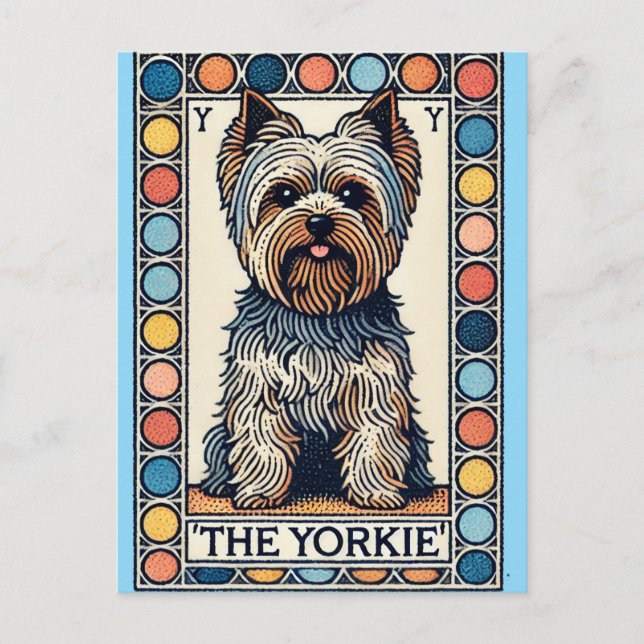 Yorkshire skräcker yorkie helg vykort (Framsida)