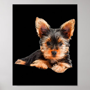 Yorkshire skräcker Yorkie Puppy Hund Poster