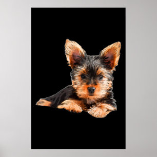 Yorkshire skräcker Yorkie Puppy Hund Poster
