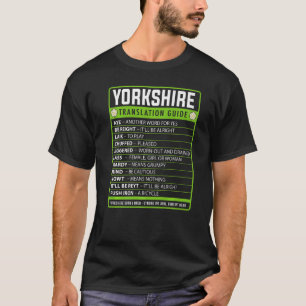 Yorkshire Slang Idé Översättningsguide Stolt Yorks T Shirt