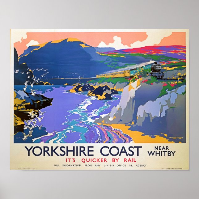 Yorkshire Tåg Travel Poster (Framsidan)