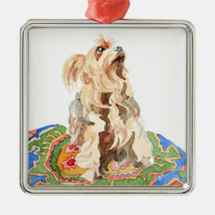 Yorkshire terrier 2012 julgransprydnad metall