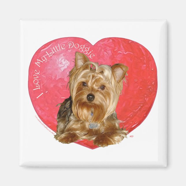 Yorkshire Terrier Alla hjärtans dag Magnet (Framsidan)