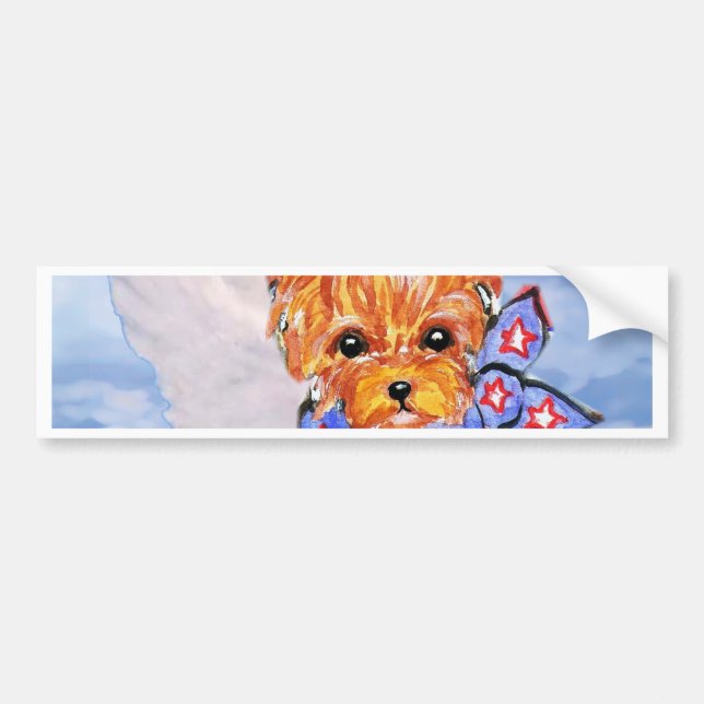 yorkshire terrier ängel bildekal (Framsidan)
