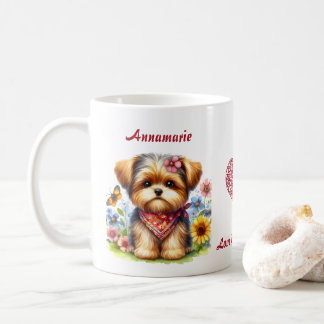Yorkshire Terrier Anpassat Namn Älskar Dig Fur-eve Kaffemugg