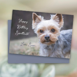 Yorkshire Terrier Anpassningsbar Födelsedagskort Kort